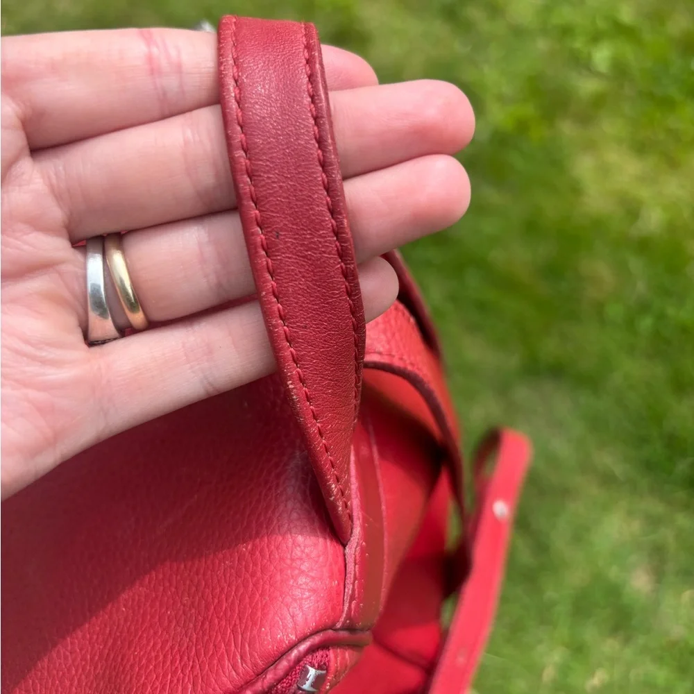 Longchamp Leather Red Mini-Backpack - Picture 13 of 16